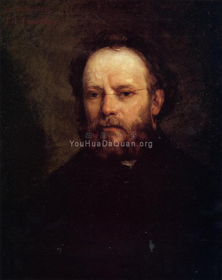 Portrait of Pierre-Joseph Proudhon - 古斯塔夫·库尔贝